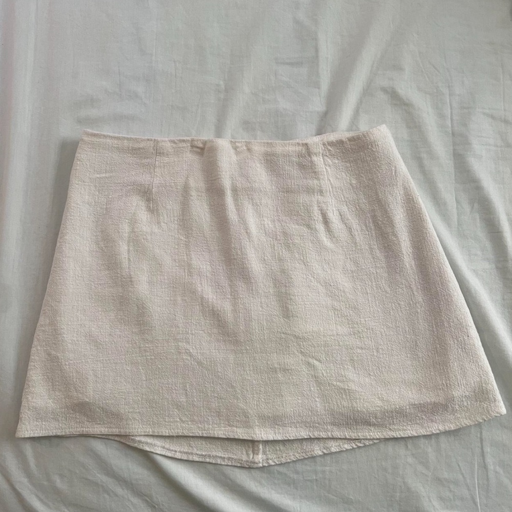 White Linen Princess Polly Skirt